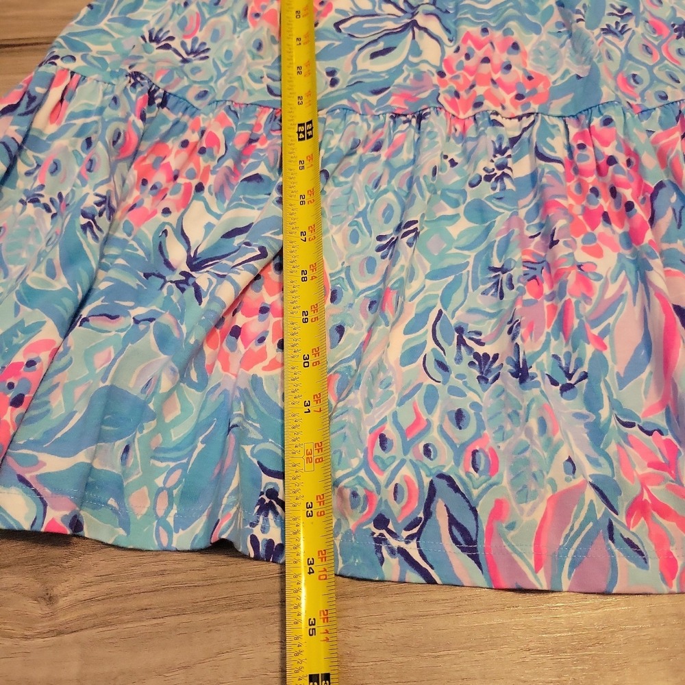 Lilly Pulitzer Geanna Swing Mini Dress Printed Ruffle Tiered Cotton S floral - Picture 7 of 7